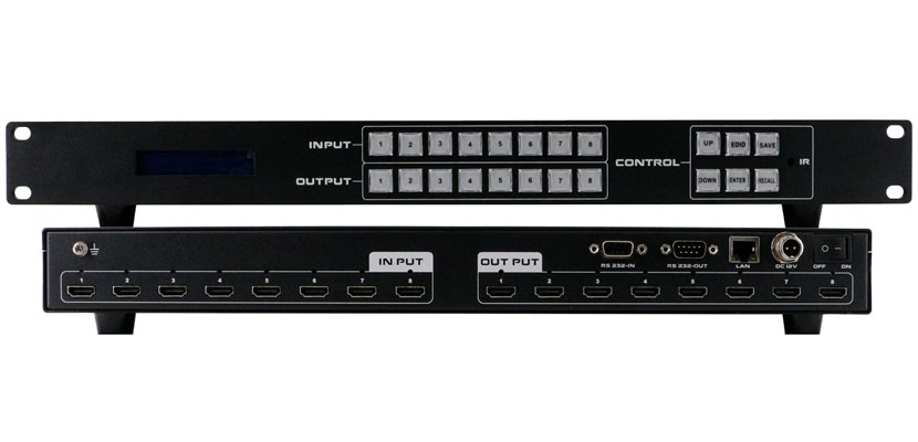 How to save and recall scenes with 8 inputs and 8 outputs HDMI matrix switcher
