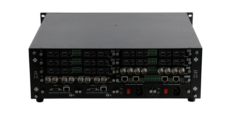 High-definition 4K modular matrix seamless switcher with AV control system easily solves centralized control and audio and video switching