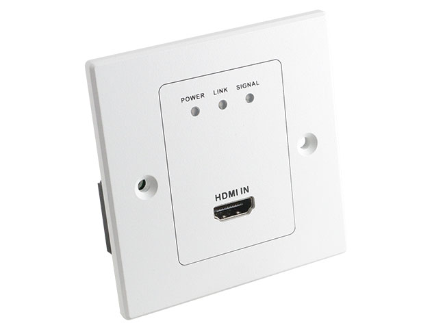 What are the characteristics of the HDMI wall plate HDBaset transmitter