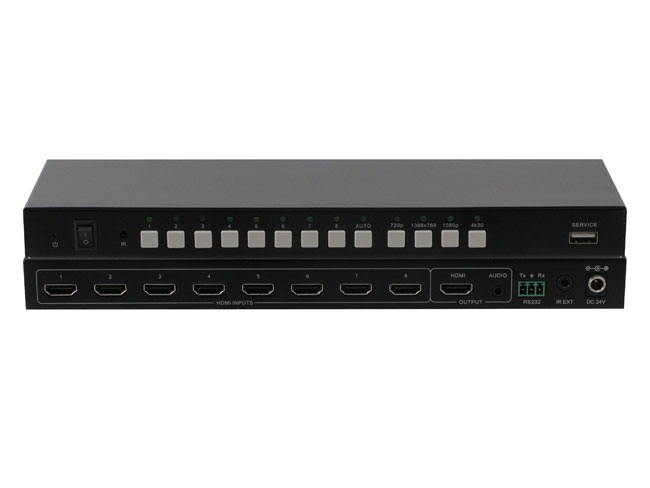 4K HDMI seamless switcher 8 in 1 out helps you switch 8 computers to the display screen in 1 second