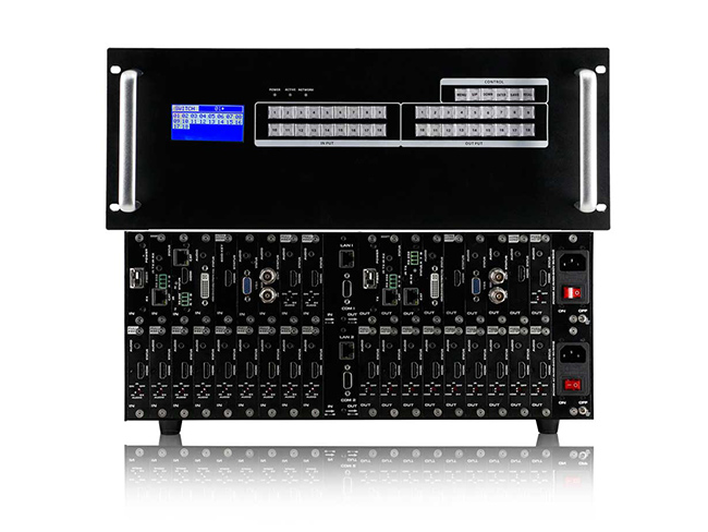 Modular Video matrix switcher 18x18 with TV Wall and RS232