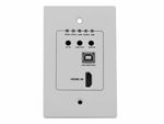 4K HDMI+USB2.0 Wallplate transmitter with POC and audio