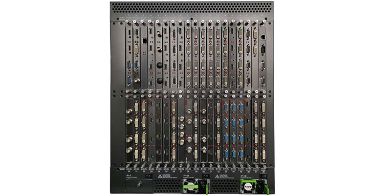 Comparison between chassis video wall processor and HD modular matrix switcher