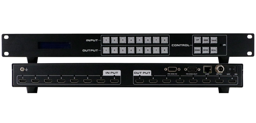 How to save and recall scenes with 8 inputs and 8 outputs HD matrix switcher