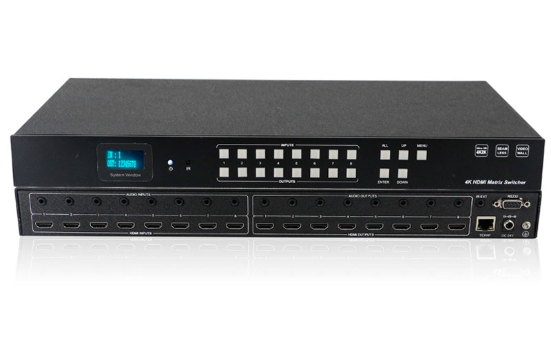 What do you know about the functions of 1U rack-mounted 8x8 HD matrix switcher?