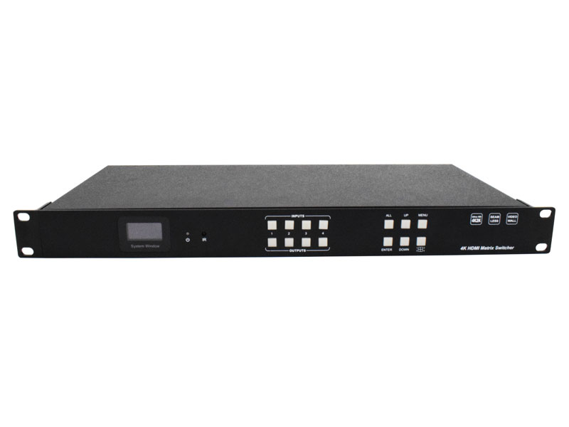How the 4x4 4K HDMI seamless matrix switch worked with projector