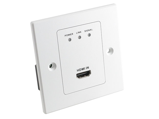 What are the characteristics of the HD wall plate HDBaset transmitter