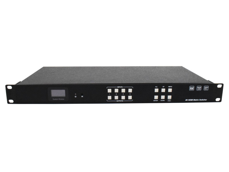4-in 4-out HDMI Matrix Switcher With 4-channel Audio Input And Output, Audio Output Can Be Connected To The Mixer