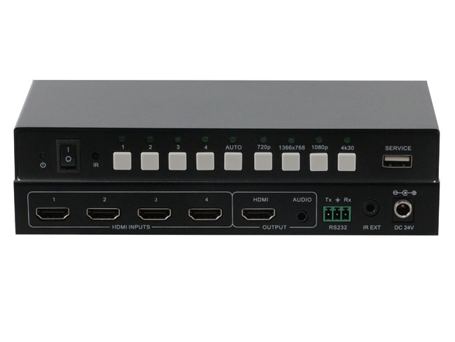 8x2 HDMI Matrix combines the video Auto-switching with Audio Embedder,  EDID, IR, and RS-232 serial control - XKSM-S1092