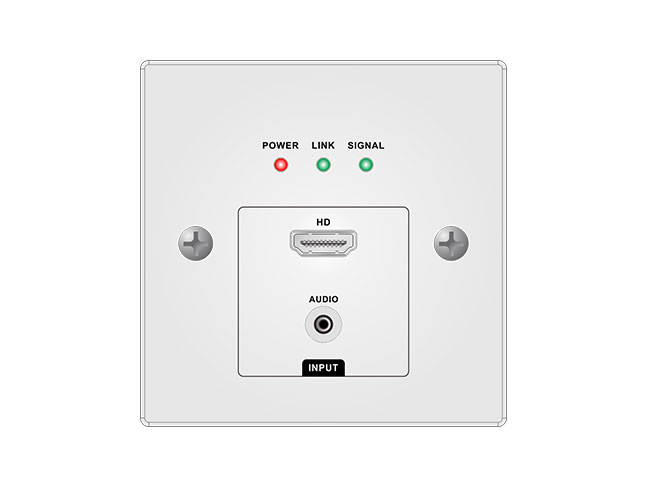 What are the characteristics of the 4K Wall plate HDBaset transmitter