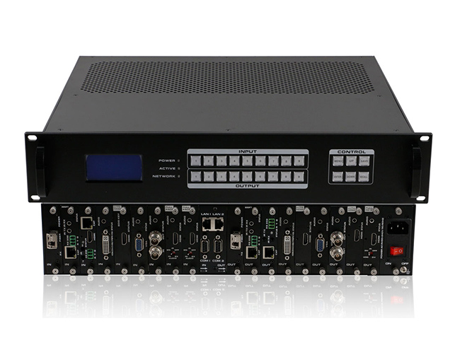 Modular HDMI matrix switcher 9X9 chassis with TV Wall and RS232