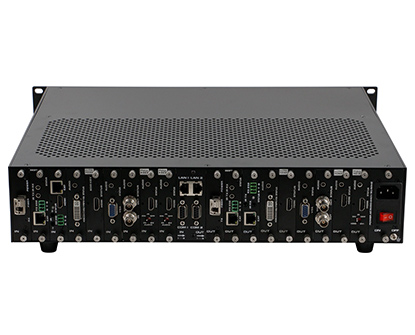 Modular 4K HD matrix switcher 9X9 chassis with TV Wall and RS232