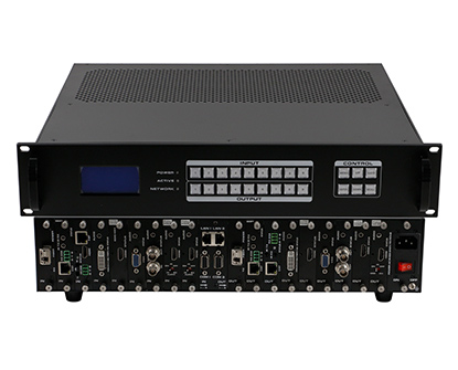 Modular 4K HD matrix switcher 9X9 chassis with TV Wall and RS232