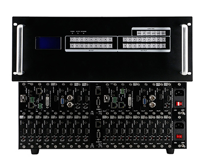 Modular Video matrix switcher 18X18 support DVI, HD, HDBasT, Fiber Optic, 3G-SDI signals