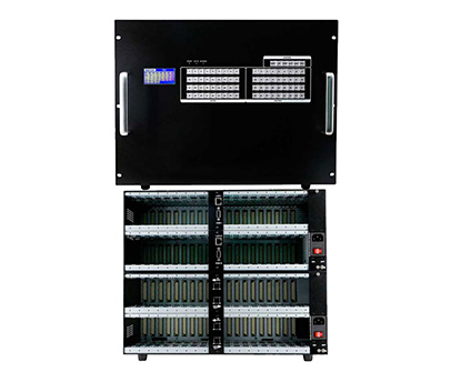 Modular Video matrix switcher 36x36 support DVI, HD, HDBaseT, Fiber Optic, 3G-SDI signals