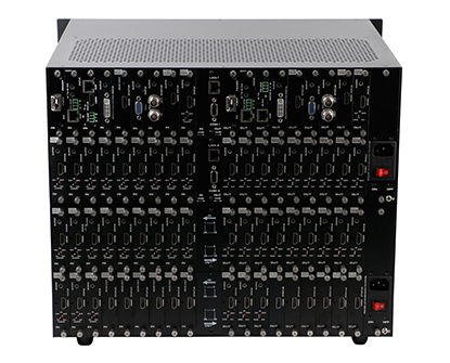 Modular Video matrix switcher 36x36 support DVI, HD, HDBaseT, Fiber Optic, 3G-SDI signals