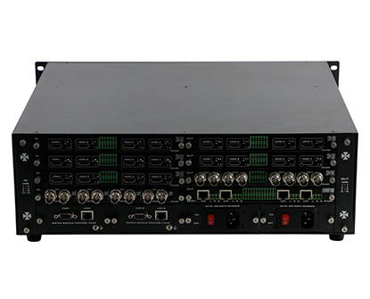 Modular Video matrix switcher 16x16 support DVI, HD, HDBaseT, Fiber Optic, 3G-SDI signals