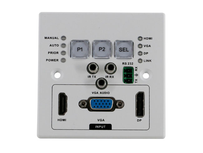 4K30 HDMI Extender VGA HDBaseT Wallplate transmitter w/ EDID PoC