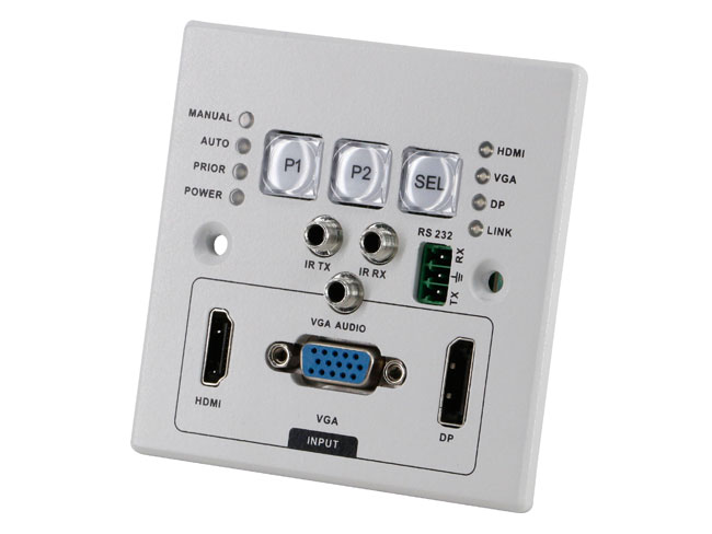 4K30 HDMI Extender VGA HDBaseT Wallplate transmitter w/ EDID PoC