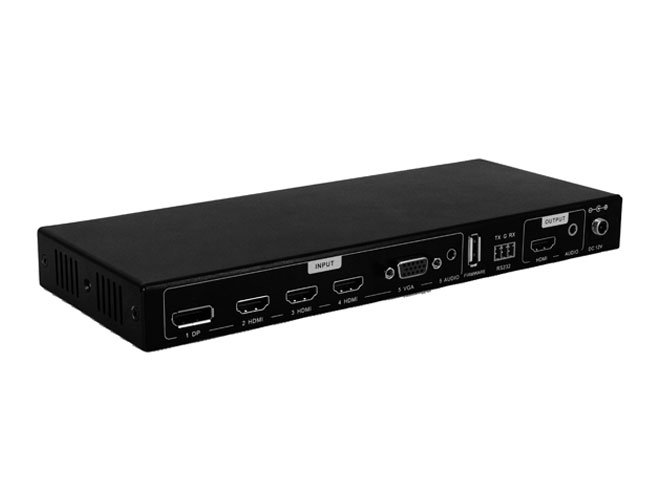 HDMI 4K60 seamless switcher 5x1 w/ IR Remote and Audio out