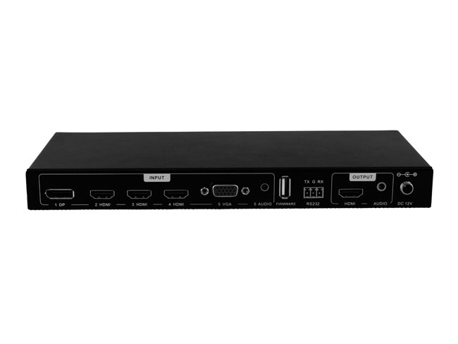 HDMI 4K60 seamless switcher 5x1 w/ IR Remote and Audio out