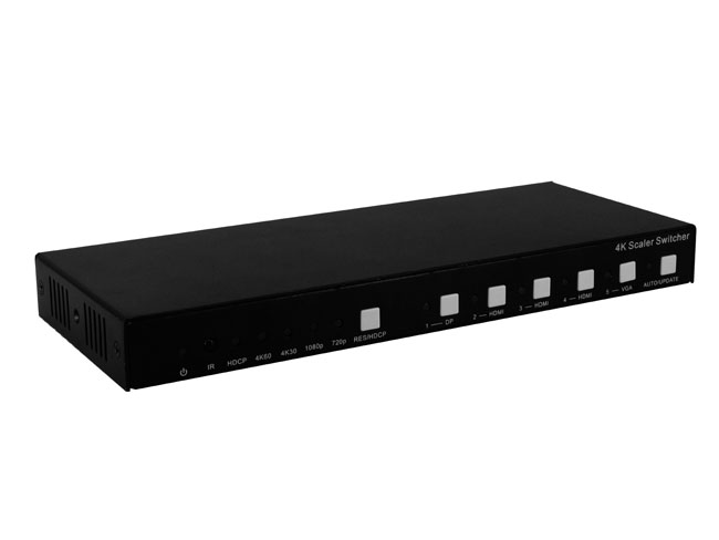 HDMI 4K60 seamless switcher 5x1 w/ IR Remote and Audio out