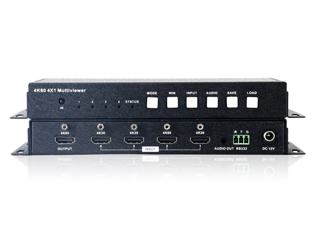 4x1 4K60 HDMI Multiviewer Quad Screen w/ PIP Audio（Discontinued）