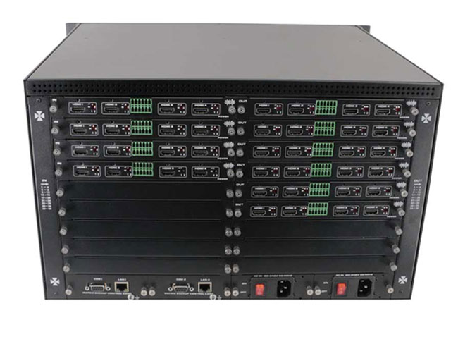 Modular 4K HD matrix switcher 36x36 chassis with Video Wall EDID