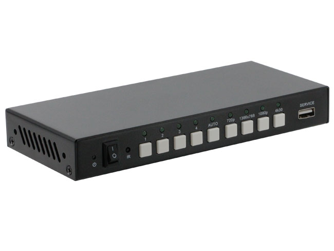 Auto HDMI 4K30 seamless switcher 4x1 w/ EDID CEC IR Remote Audio