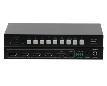 4x1-switcher-4K30-with-seamless-IR-and-RS232