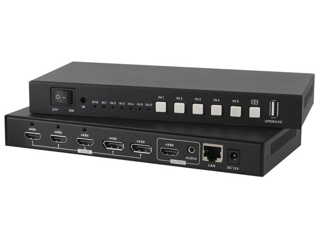 4K60 5x1 Multiviewer Quad Screen seamless switcher VPX-501-4K60