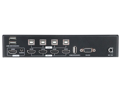 4x1 4K60 KVM HD Multiviewer Quad Screen seamless switch w/ IR