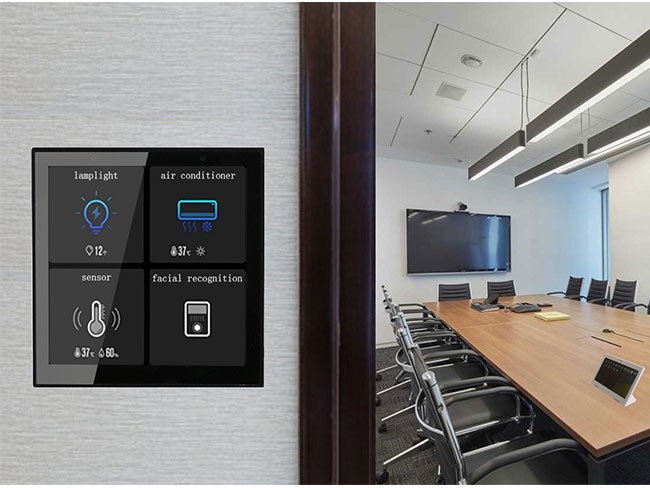 4-inch POE Wall-mounted Touch Screen Controller