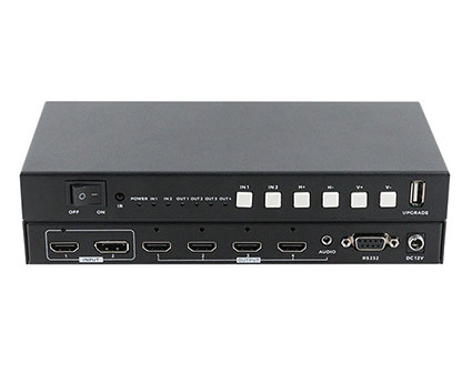 2 in 4 out 4k 2x2 HD Video Wall Controller makes 4 monitors to be used as splicing screens