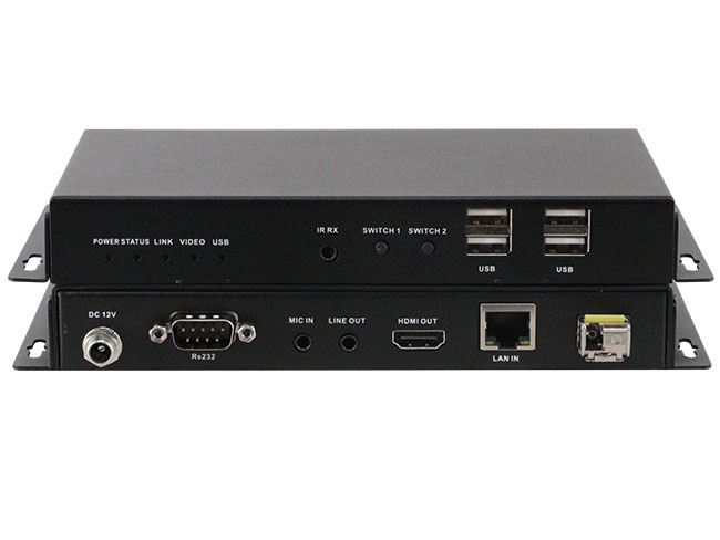 AV over IP System Decoder HDMI KVM over IP matrix  Fiber Extende