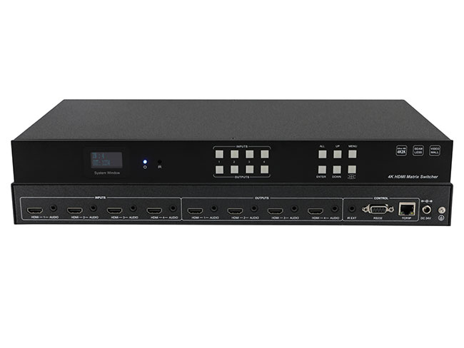 4K30 4x4 HDMI seamless matrix switcher with Video wall EDID