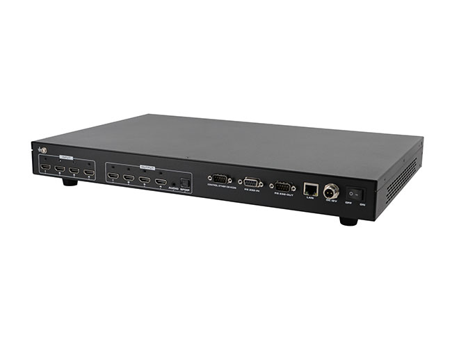4x4 4K60 HDMI Matrix Switcher with Audio IR RS232 APP Control