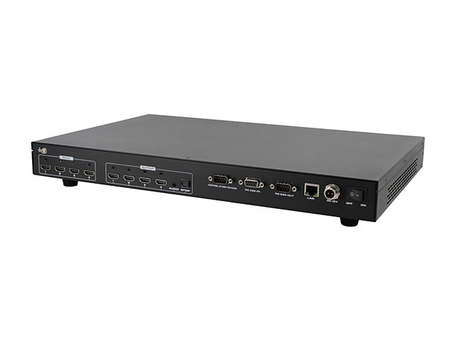 4x4 4K60 HD Matrix Switcher with Audio IR RS232 APP Control