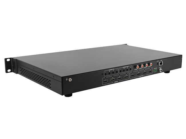 4x4 4K60 18Gbps HDMI2.0 Seamless Matrix Switcher With Video Wall