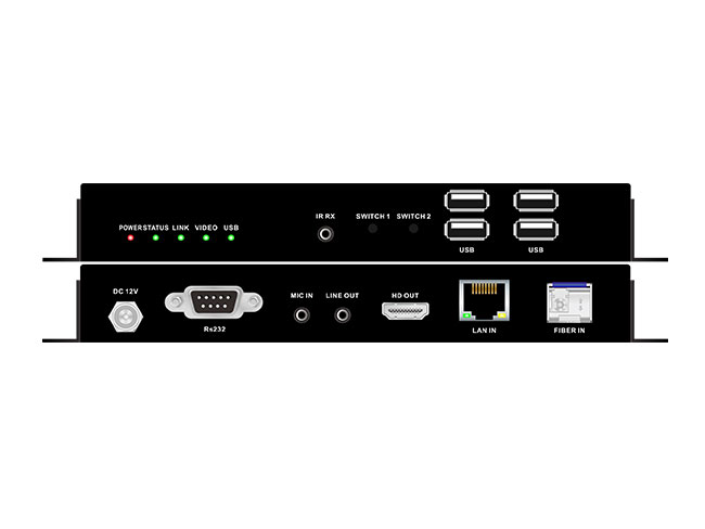 AV over IP System Decoder HD KVM over IP matrix  Fiber Extende