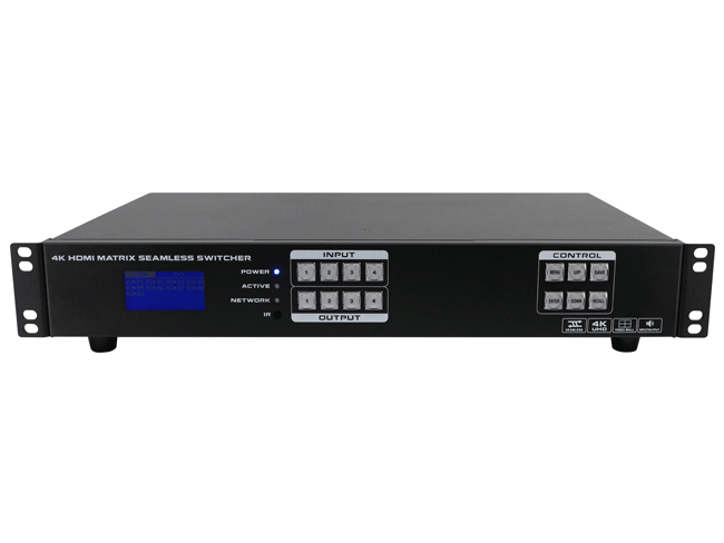 4K60 Fixed 4x4 HDMI Matrix Switcher with seamless switch