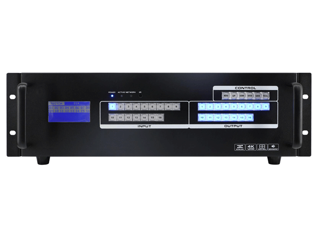 4K60 Fixed 16x16 HDMI Matrix Switcher with seamless switch