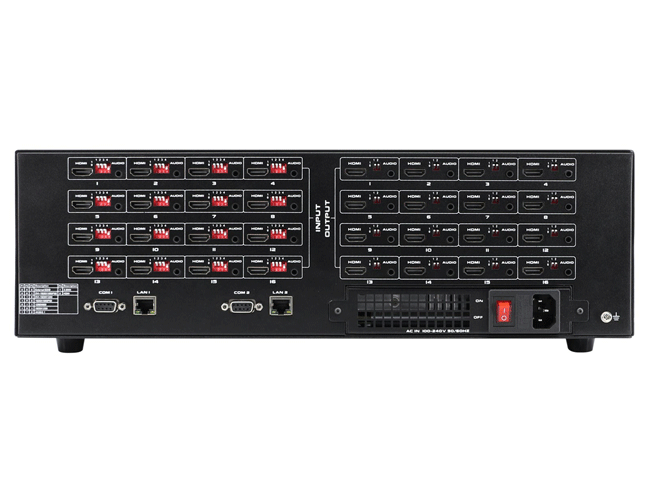 4K60 Fixed 16x16 HDMI Matrix Switcher with seamless switch