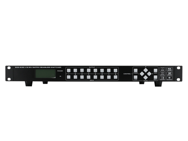 8x8 4K60 18Gbps HDMI2.0 Seamless Matrix Switcher With Video Wall