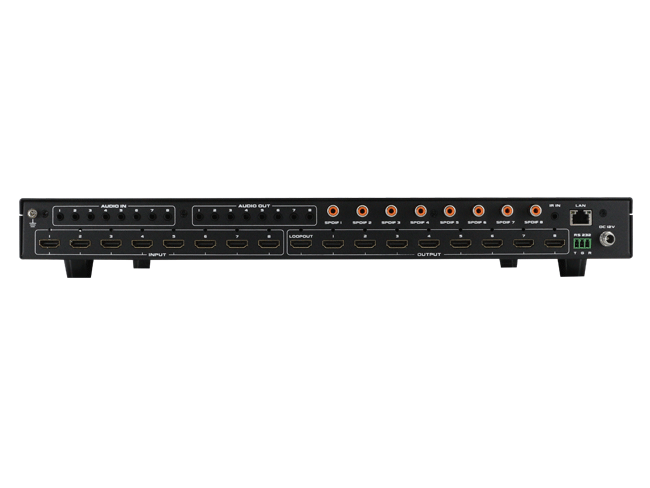 8x8 4K60 18Gbps HDMI2.0 Seamless Matrix Switcher With Video Wall