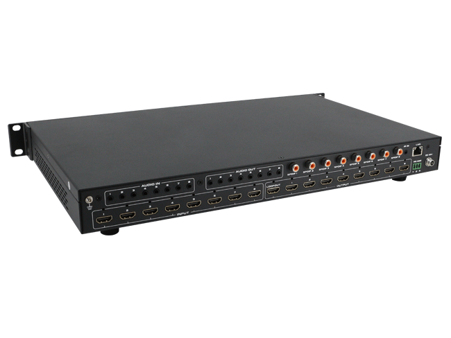 8x8 4K60 18Gbps HDMI2.0 Seamless Matrix Switcher With Video Wall