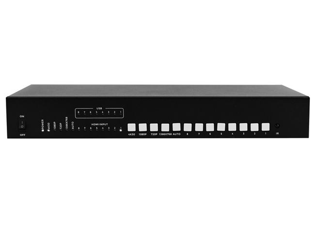 8x1 4K30 HDMI Switcher with KVM seamless switching