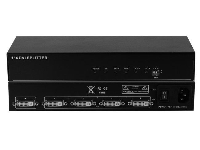 1 to 4 DVI Spliiter with EDID management