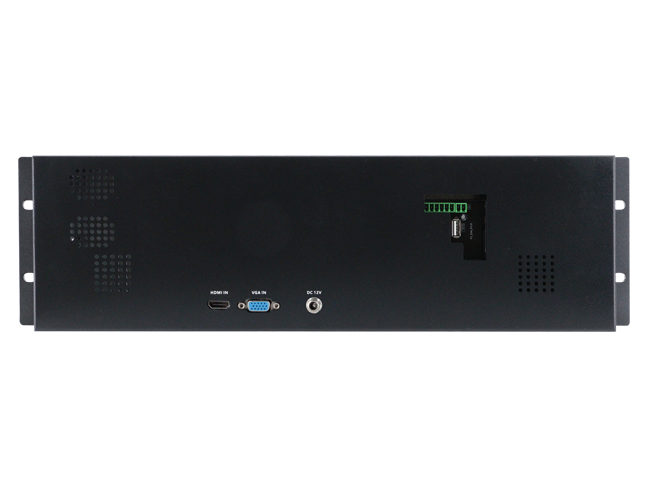 Dual rack-mounted HDMI+VGA 7inch monitor