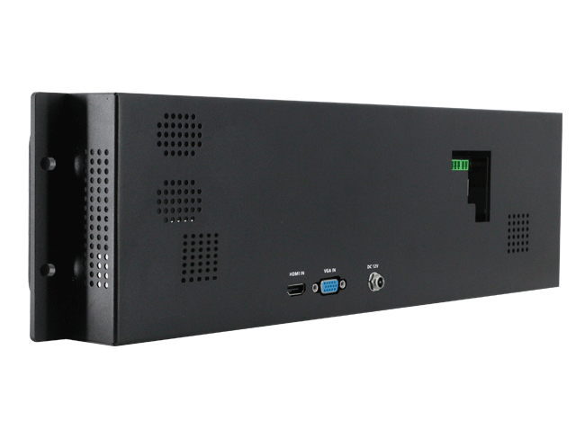 Dual rack-mounted HDMI+VGA 7inch monitor